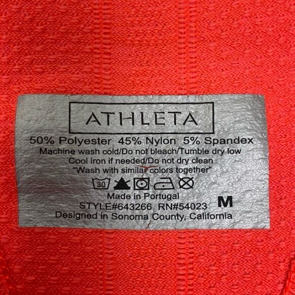 Athleta | Neon Orange Fastest Track Racer Back Tank Top Size Medium - Picture 10 of 10